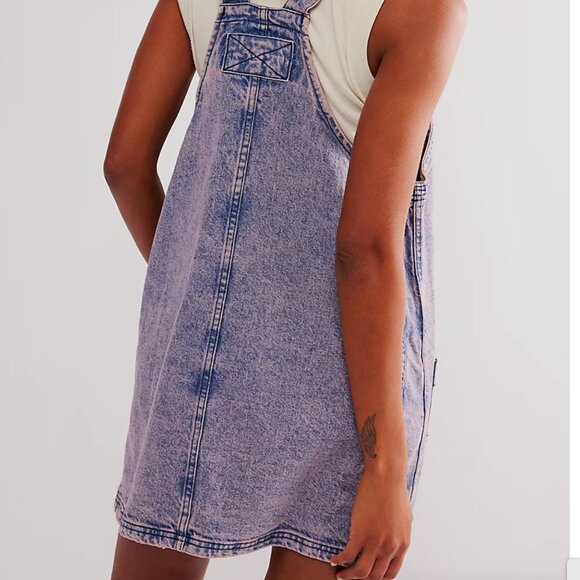 Free People Overall Smock Mini Dress - Picture 2 of 9